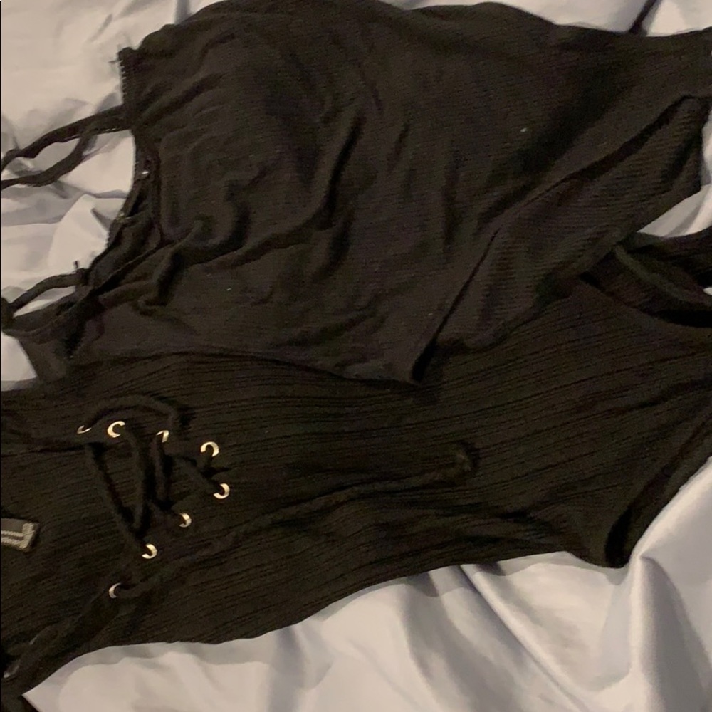 Forever 21 2 body suits black